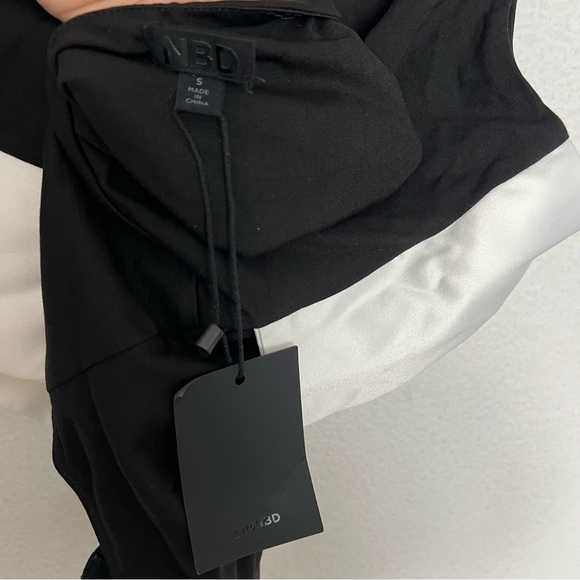 NEW Revolve NBD Cella Bodysuit Black & Ivory Bow Halter Tank Top Size Small NWT - Picture 11 of 11